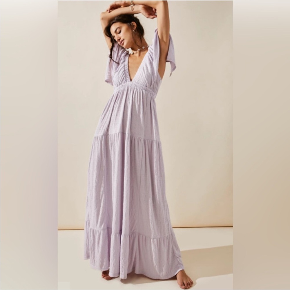 Free People  FP Beach La La Lavender Maxi Dress